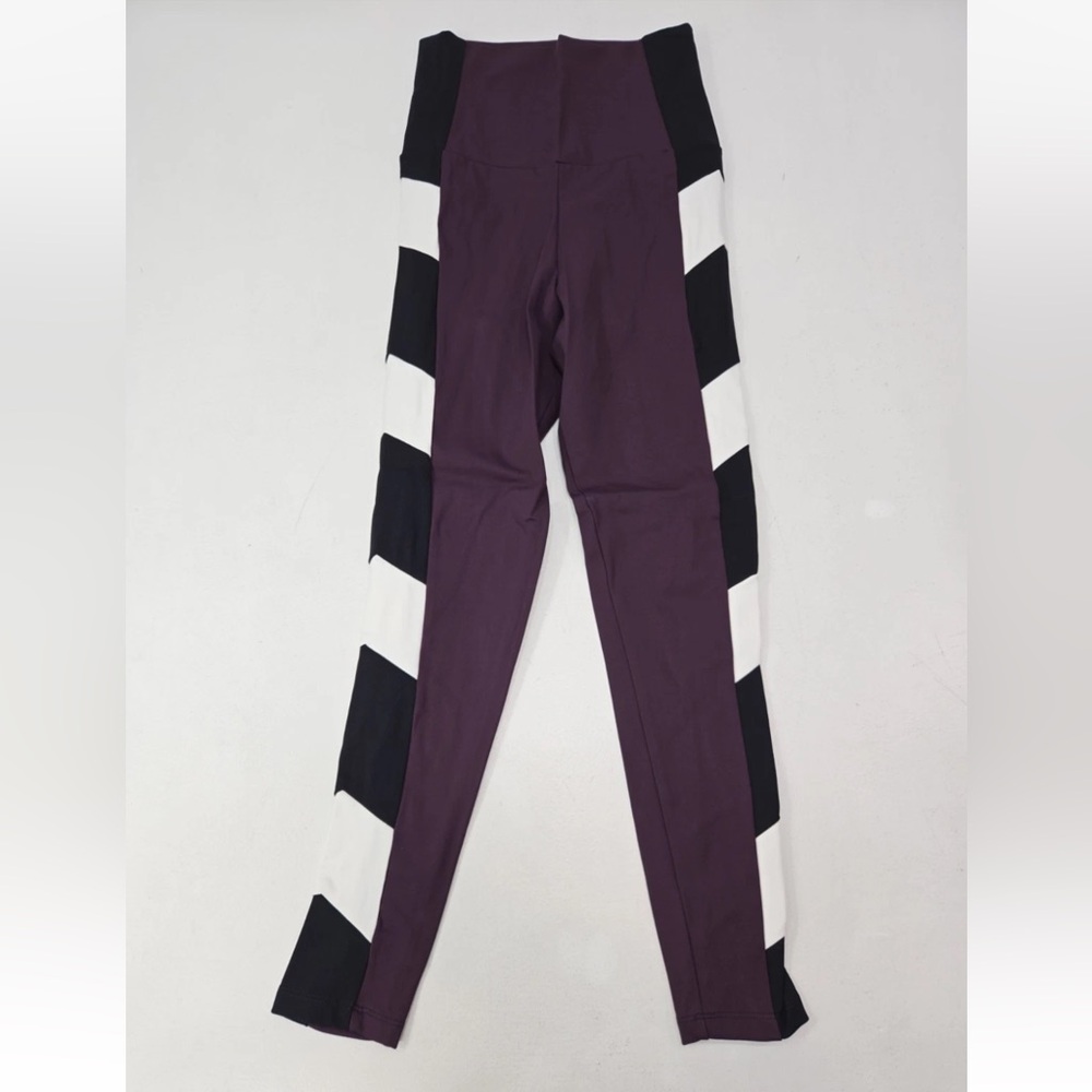 Port De Bras Single Arrow High Waisted Athletic Leggings Fig Black Size S Women